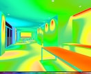 DIALux evoで照度分布図を作成致します 照度分布図・3Dイメージ・外光検証 イメージ2