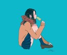 アイコン向けの全身イラストを作成します アイコンやグッズに、あなたの「全身似顔絵」を。 イメージ3