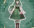かわいい女の子の完成品立ち絵販売します シロツメクサモチーフの知的でクラシカルな女の子です イメージ2
