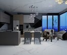 高級感ある3Dインテリアデザインを製作します 住宅・店舗のリアルなパース作成します イメージ2