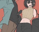 格安・納品早！かっこかわいいイラスト描きます アイコン、サムネ、立ち絵などシンプルで目をひくイラストを イメージ4