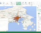 Excelで地図に情報を落とす方法を教えます 顧客情報を地図に落として視覚的に把握したいマーケターへ イメージ1
