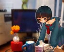 あなたの写真に絵を描きます 思い出の写真を背景にイラストを描きます イメージ1