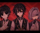 イラスト作成受付けます 立ち絵、一枚絵、挿絵、SNSアイコン、キャラデザなど イメージ2