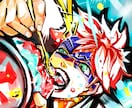 SNSやMV鮮やかで目を引くイラストを描きます 鮮やかで華やかなイラスト制作初めての方も大歓迎！ イメージ2