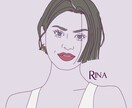SNS用オシャレ似顔絵アイコン作製します 現役ファッションデザイナーがオシャレなアイコン描きます イメージ1