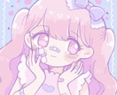 パステルカラーのかわいいSNSアイコン制作します 似顔絵風も歓迎！ふわふわ柔らかいタッチでお描きします イメージ1