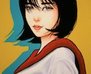 アナログ独特の現代アート的女の子イラストを描きます アナログ感のあるアイコンや似顔絵を御希望の方への特別版です イメージ1
