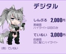 2頭身のかわいい立ち絵描きます アクリルグッズ、動画の立ち絵など、様々な所で使いやすいです！ イメージ1