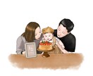 お写真を元にイラストを描かせていただきます 素敵なお写真での思い出をイラストに残します** イメージ2