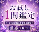 お試し1問鑑定いたします 恋愛・仕事・人間関係・金運・今後の流れなど、幅広いお悩み イメージ1