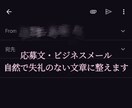 応募文・ビジネスメール自然で失礼のない様に整えます 実務で使える、自然で丁寧な文章に整えます イメージ1