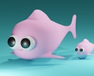 Blenderで3Dモデリングいたします 企業キャラクターなど3Dにいたします！ イメージ4