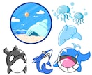 追加料金なし！ポップなカットイラストお描きします チラシ、HP、年賀状、その他印刷物のちょっとした隙間にも◎ イメージ4
