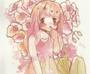 あなたの好きなお花を添えたイラストを描きます 他とは違う、好きなお花とイラストのコラボレーションです！ イメージ3