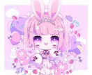 商法利用OK◆カラフルなミニキャラ描きます 周りの小物、ちょっとした背景付き イメージ8