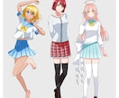 TRPG・フリーゲーム用アニメ塗り立ち絵制作します 基本バストアップ、オプションで全身にも対応します イメージ3