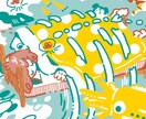 ポップなイラスト制作します リソグラフみたいなタッチ、色味 イメージ2