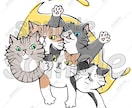 商用利用OK！猫の手書きイラスト販売しています SNS、パンフレットやチラシ、POP、名刺、印刷の素材に★A イメージ2