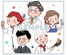 シンプルでかわいいミニキャラ★セットも作成します 動画や配信、スタンプやSNS、挿絵や教材などに★ イメージ1