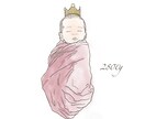 お子さまのニューボーンイラスト描きます 撮り忘れたニューボーンフォトをイラストにしてみませんか？ イメージ2