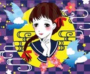 どこか懐かしい少女イラスト作成いたします 少女漫画風・昭和レトロ・大正ロマンお好きな方 イメージ1