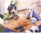 明るく活気のあるイラスト描きます 食べ物を食べる姿や生活感のあるイラストを求めている方へ イメージ4