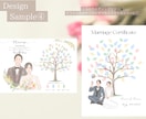 おしゃれで温かい似顔絵結婚証明書、お描きします ゲストとつくる、インテリアにもピッタリな似顔絵結婚証明書♩ イメージ5