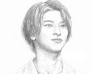 程々の描き込み、鉛筆スケッチ描きます さらっとスケッチ、特徴を表現します。 イメージ6