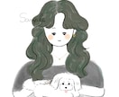 優しい雰囲気の似顔絵イラストかきます お好きなモチーフ•ペットと一緒に イメージ1