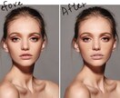 人物の写真レタッチます 肌修正や色味加工などを致します！ イメージ1