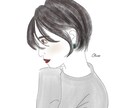 シンプルな線画を描きます お写真を元に特別な日、普段の何気ない格好のあなたを描きます イメージ7