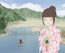 日本画風(和風)イラスト描きます ノスタルジック、ふんわり雰囲気の美人画風イラスト イメージ6