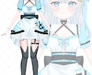 可愛いVTuberの立ち絵を制作いたします 可愛い女の子のLive2D用パーツ分け立ち絵 イメージ2
