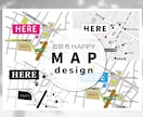 チラシや名刺に掲載するMAP｜地図のデザインします 初めての方でも安心対応！お店や会場の地図を分かりやすく作成。 イメージ1