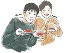 ふんわり優しい似顔絵お届けします （デジタル納品）❤︎記念日、プレゼント、アイコンに❤︎ イメージ4