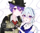 2人組の可愛すぎるペアイラスト描きます 透明感と可愛さが推しポイントです イメージ3