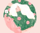 ふんわり抽象的なかわいいイラストを描きます SNS／ブログ／プロフィール用似顔絵アイコンイラスト イメージ2