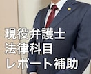 現役弁護士が法律科目のレポート作成をサポートします 大学生・法科大学院生の法律科目レポート作成をお手伝いします！ イメージ1