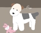 可愛いわんちゃんのイラスト作成します シンプルで落ち着いた色合いのイラストになります。 イメージ1