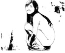 美少女を描きます 白黒(モノクロ)を基調とした絵を得意とします。 イメージ3