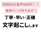 丁寧で正確】高品質な文字起こしをします 基本料金500円:音声30分まで対応※短い音声でもOKです イメージ1