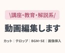 講座・教育・解説動画を見やすく丁寧に編集します 伝えたい内容がきちんと届く、やさしく見やすい動画に仕上げます イメージ1