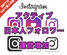 インスタ日本人フォロワー運営で増やします Instagram日本人フォロワーが欲しい方へ50〜600人 イメージ1