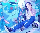 雰囲気で惹きつけるイラストを制作します レトロポップな質感で印象に残る1枚に仕上げます イメージ7