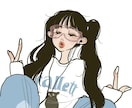 韓国風な女の子描きます おしゃれで柔らかい雰囲気♡各種SNSの印象UPに最適です！ イメージ5