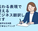 伝わる表現で整えるビジネス翻訳します 英日／日英対応・自然で丁寧な翻訳 イメージ1