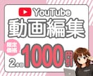 2本目1000円オフ！YouTube動画編集します 販売件数20件までの今だけの限定価格！ イメージ1