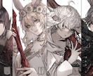 男女問わず！美麗イラスト・立ち絵お描きします 単体絵から集合絵まで。ヘッダーやサムネイルにもどうぞ。 イメージ1