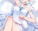 透明感のある女性キャラデザ、イラスト制作いたします つやっとした透明感のある塗りのイラストいかがですか？ イメージ10